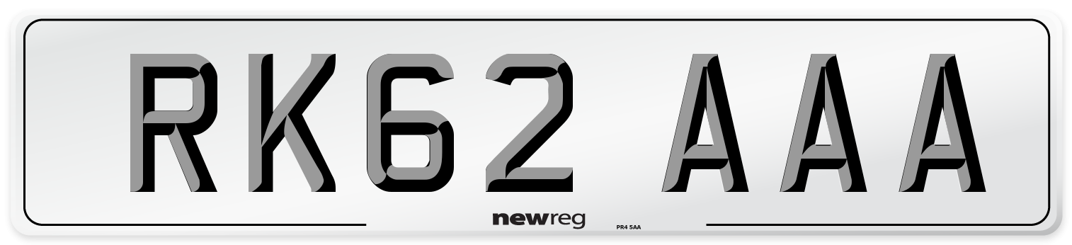 RK62 AAA Number Plate from New Reg